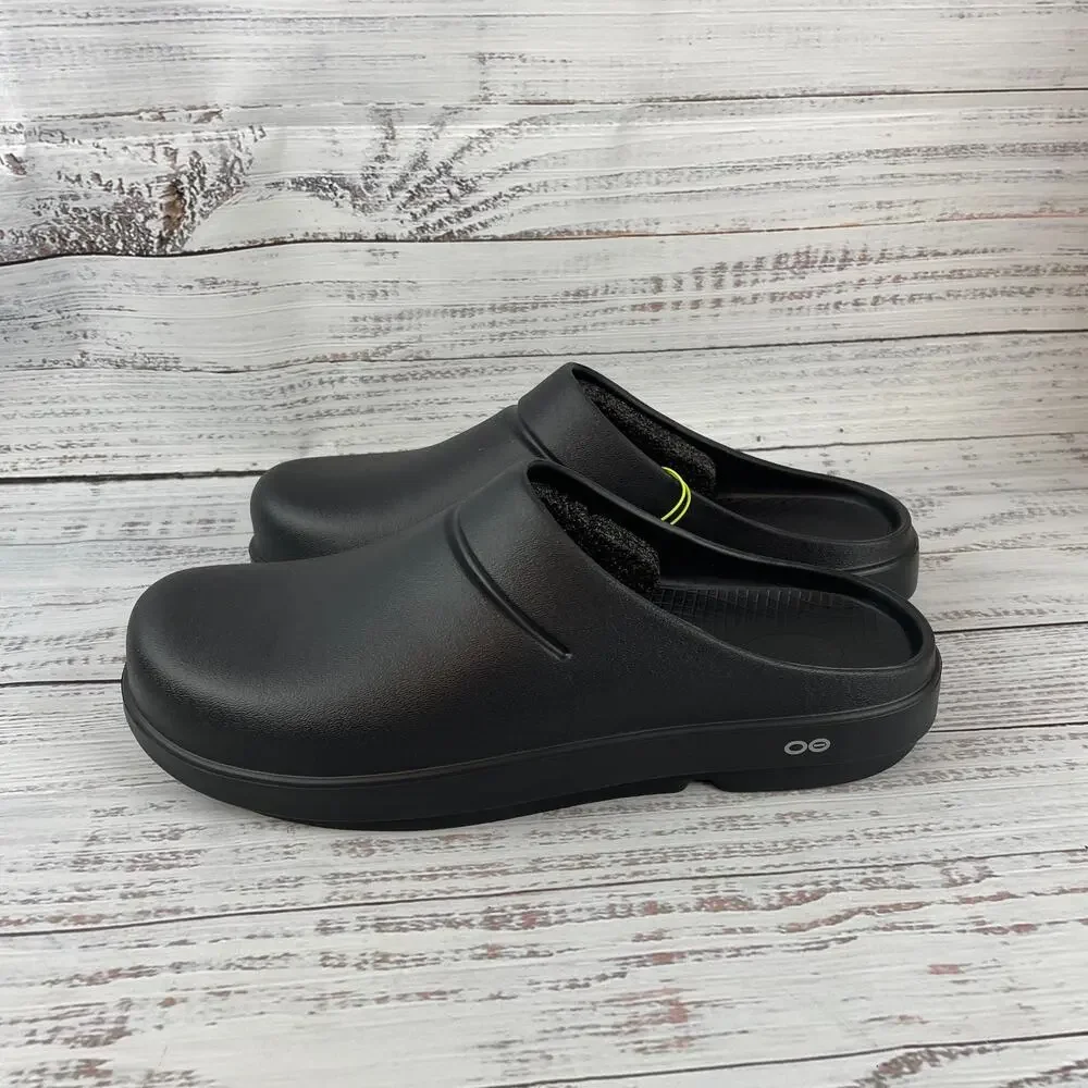 Oofos OOcloog Mens US 14 Recovery Clogs Black Slip In